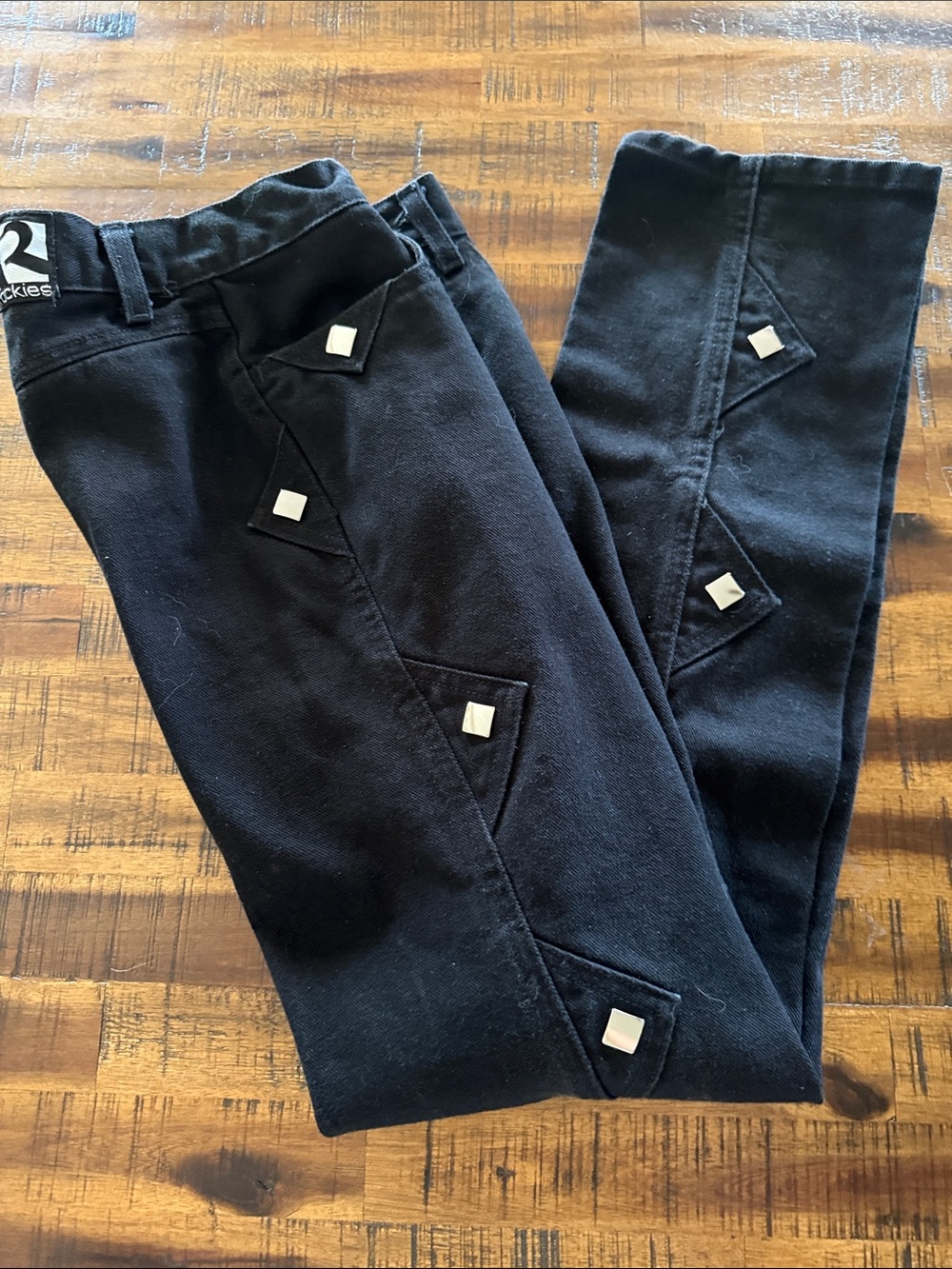 Vintage Rockies Junior High Rise Jeans size 00 Tiny Waist Embellished (Rare)